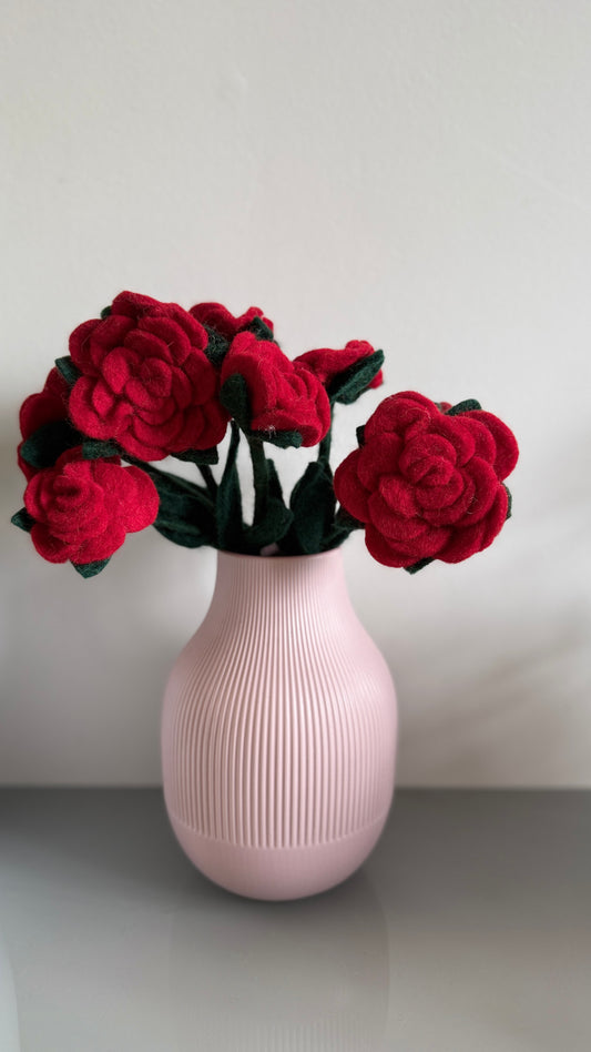 Handmade Felt Rose Bouquet