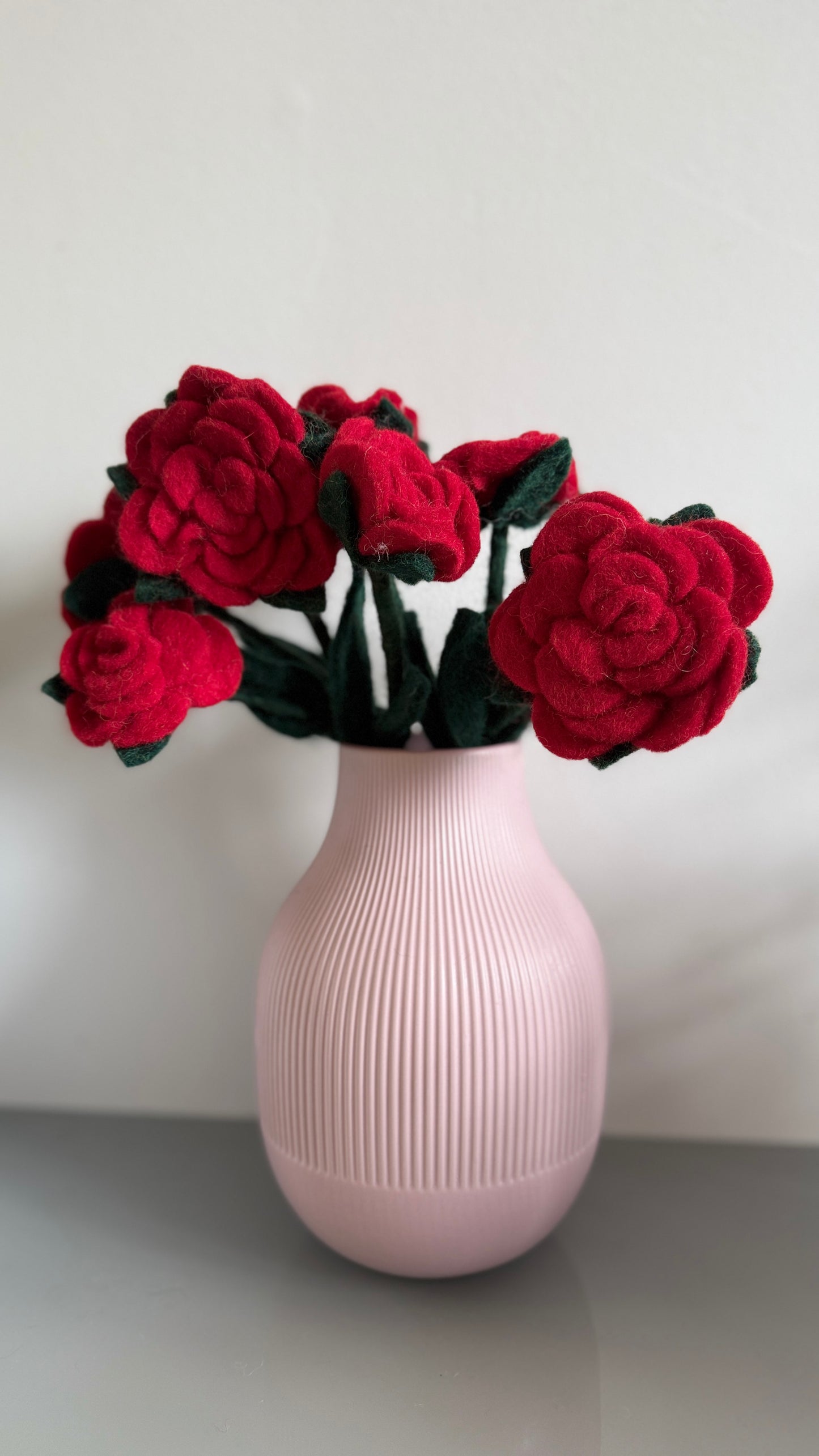 Handmade Felt Rose Bouquet