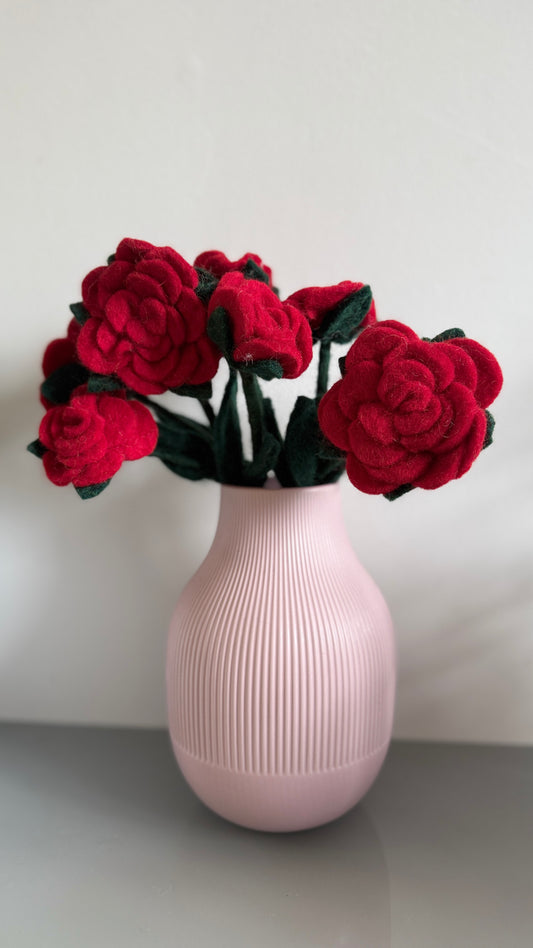 Handmade Felt Rose Bouquet