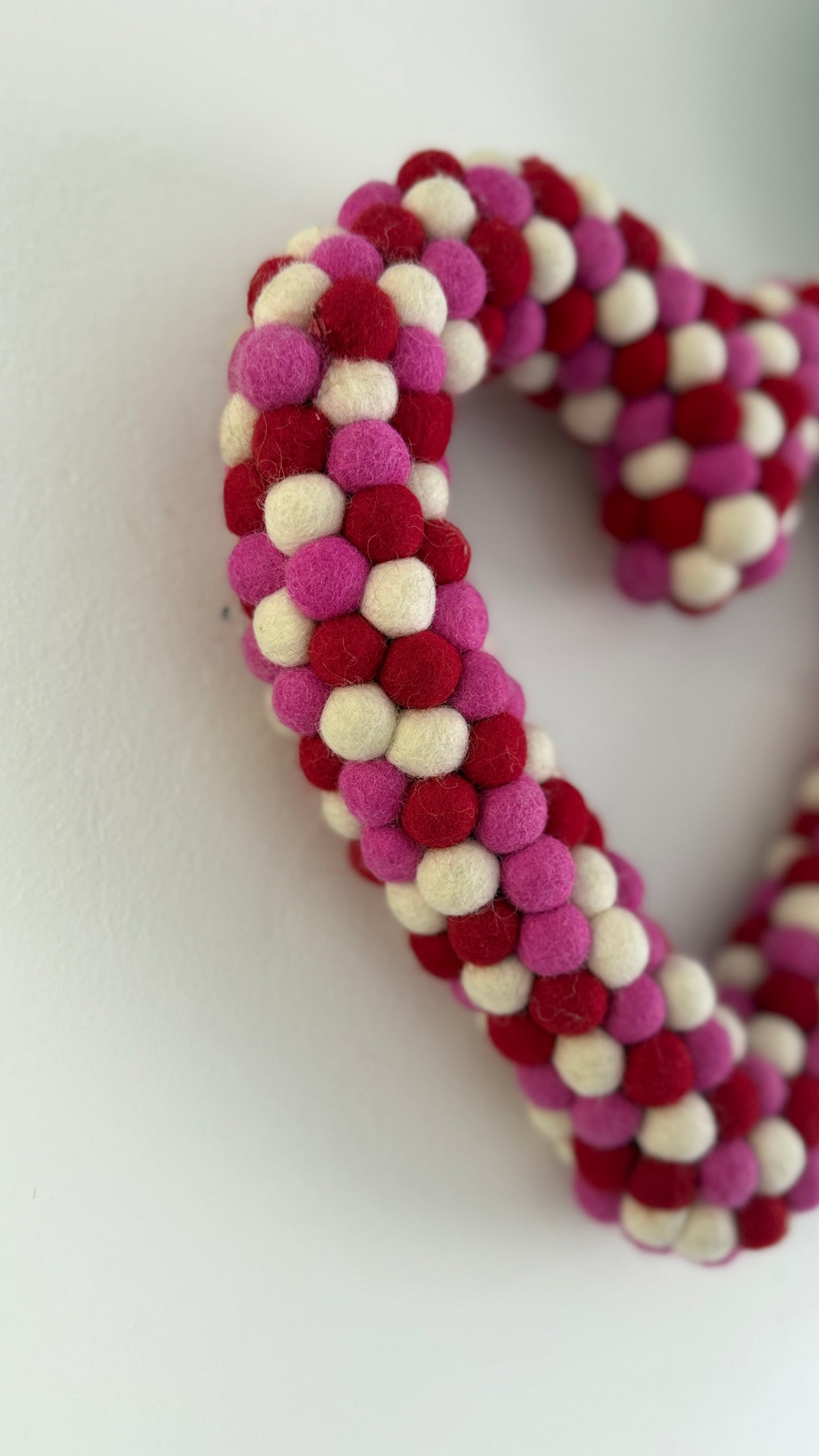 Handmade felt Heart Wreath