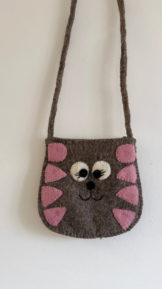 Handmade Felt Cat Bag