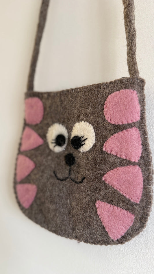Handmade Felt Cat Bag